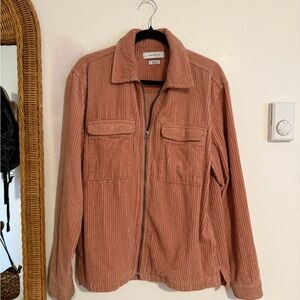Urban Outfitters Men's Corduroy Jacket in Soft Pink